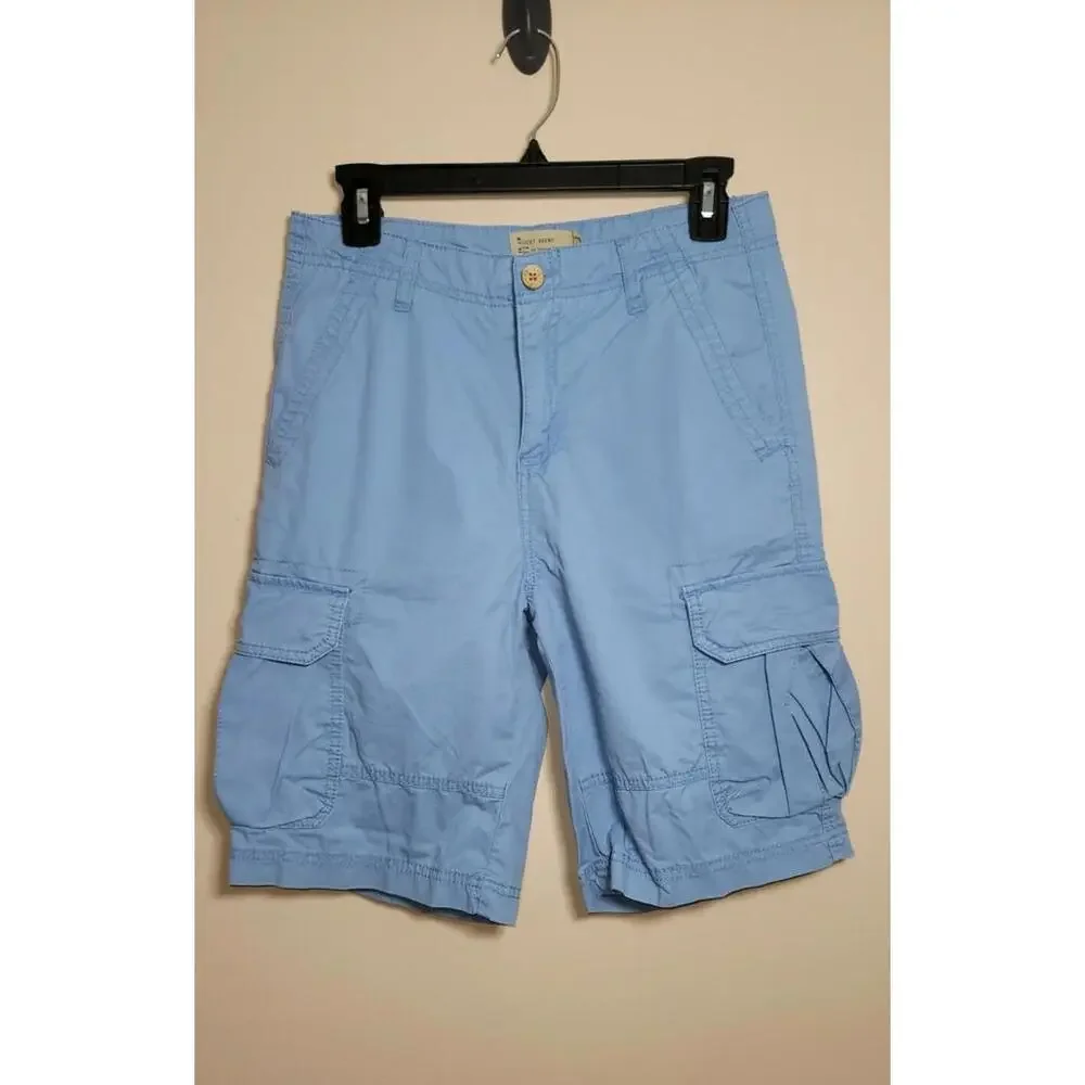 Lucky Brand Boy's Size 16 Youth Cargo Shorts Blue 100% Cotton